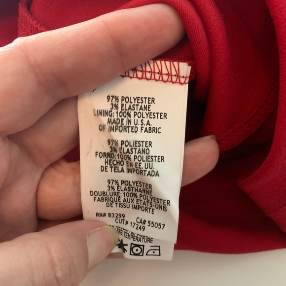 Jump Apparel Red Cut Out Sides Sexy Mini Dress Size Medium - Picture 5 of 5